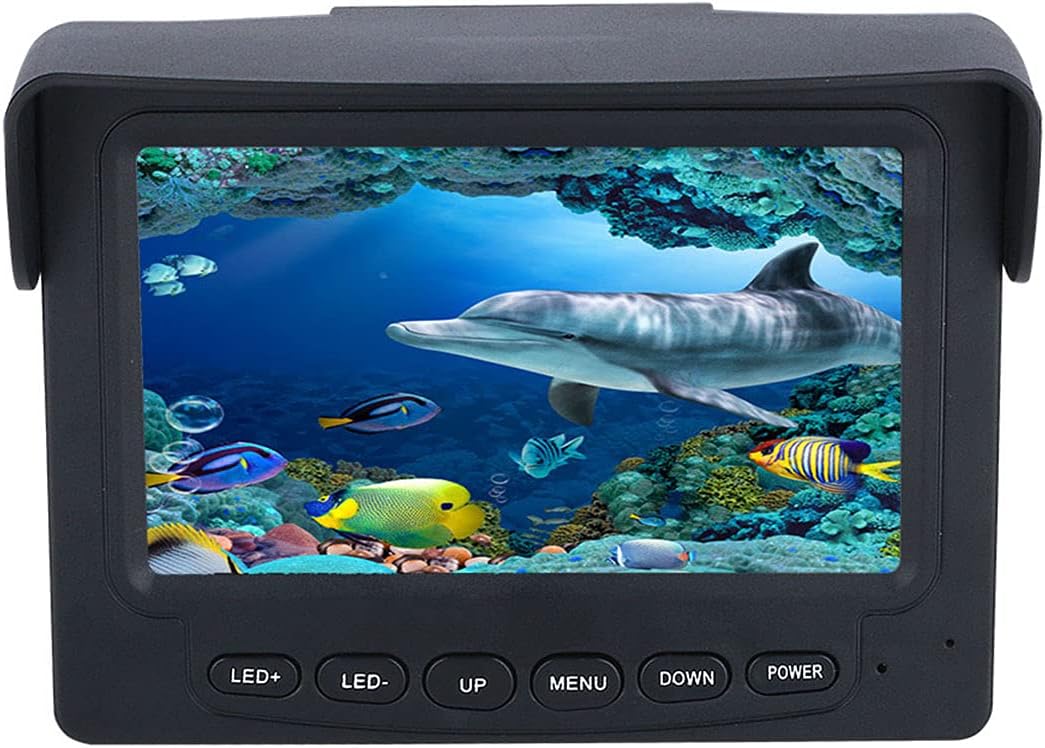 1200TVL Fish Finder Underwater Fishing Camera 4.3 inch Monitor 10PCS LED 195 Degrees Camera for Fishing,15m (30m)