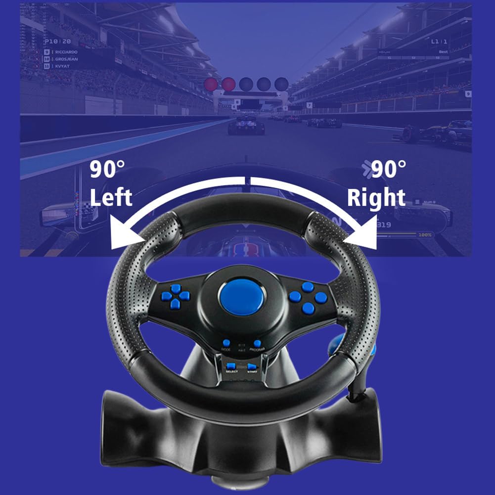 Volante de carreras con control de doble embrague con controlador de vibración manual para Switch One/360/PS4/PS2/PS3/PC