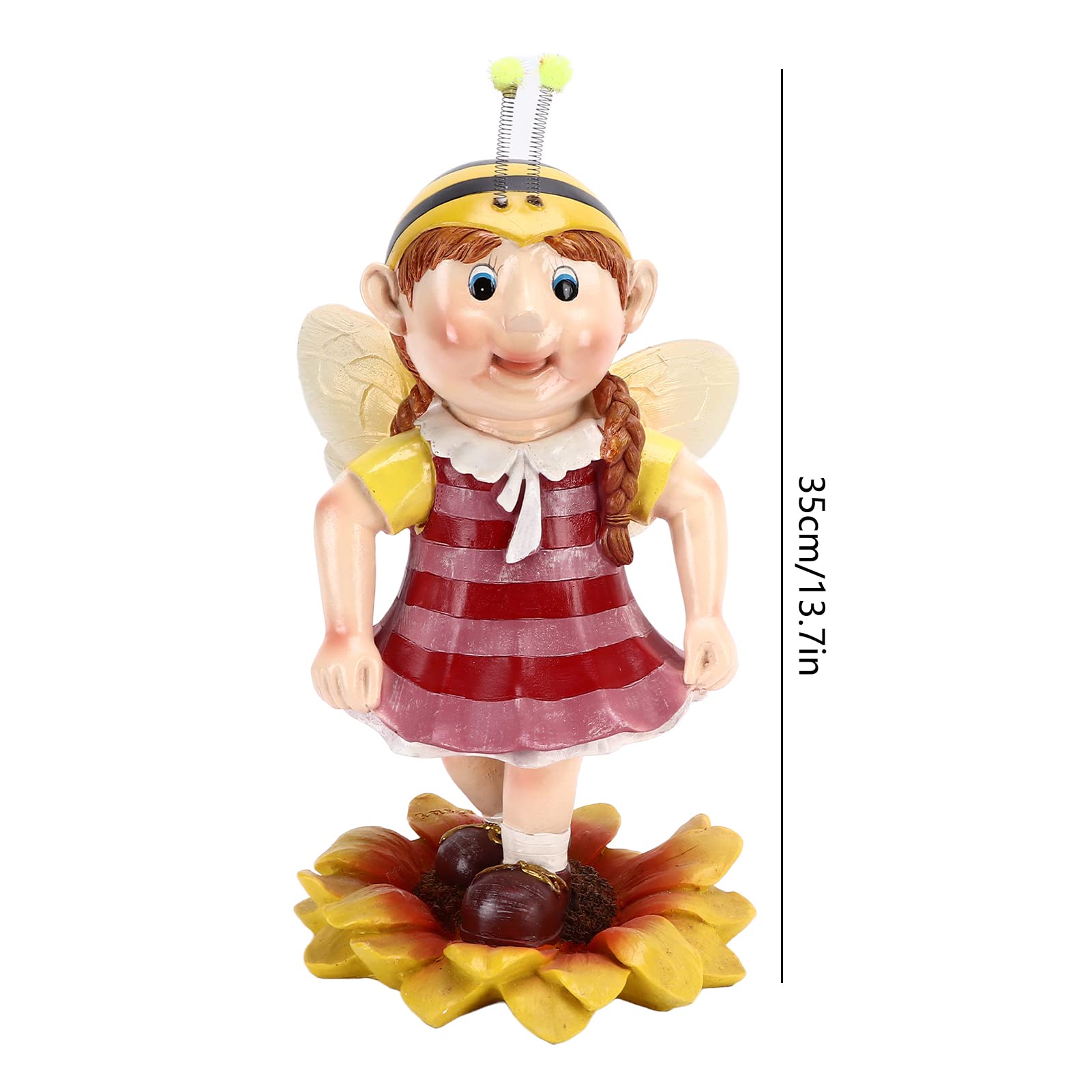 śliczna pszczoła posąg z żywicy wodoodporna dekoracja w stylu retro figurka zwierzątko rzemiosło do wewnątrz i na zewnątrz trawnik Patio dekoracja ogrodowa