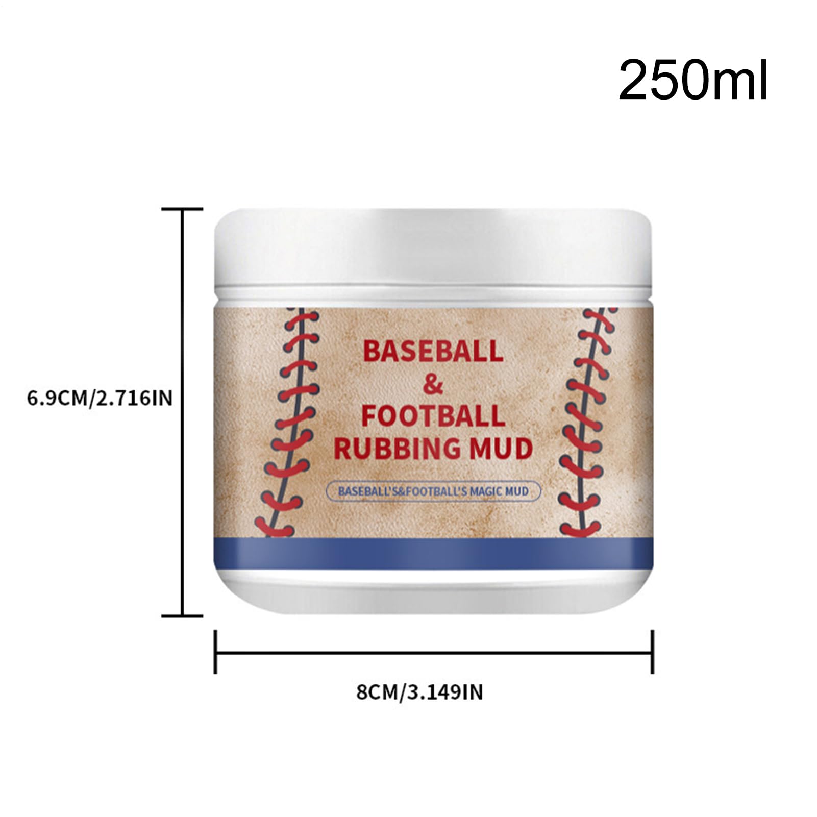 Baseball Mud, Ball Softening Clay, Darkening Grip Enhancer, Game-Ready Conditioning for Footballs, Baseballs, Practice, School Sports, Outdoor Leagues, Training Fields, or Game Day Use