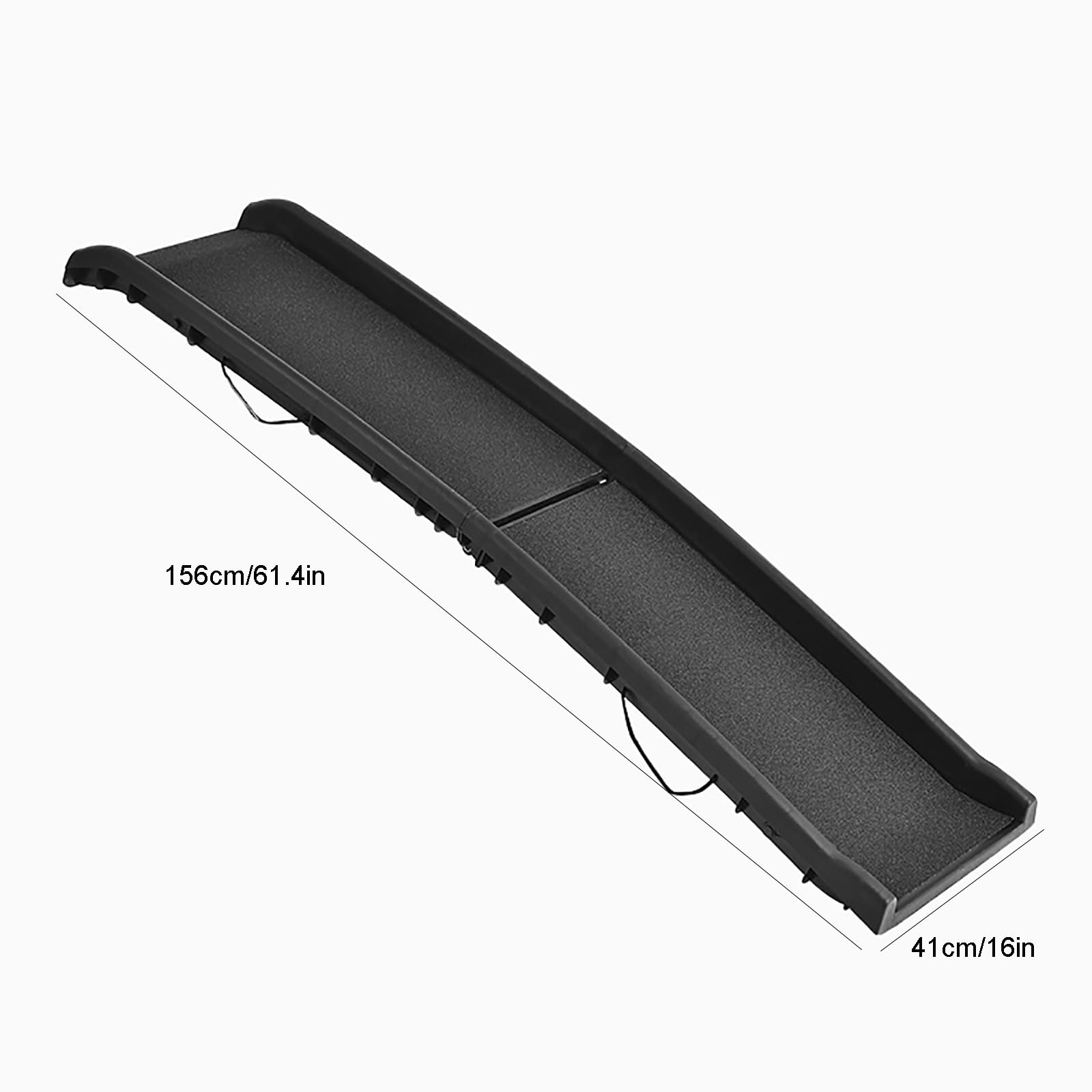 Rampa plegable para perros, para coches, camiones y SUV, rampa portátil para perros grandes, escalera antideslizante con asa, color negro