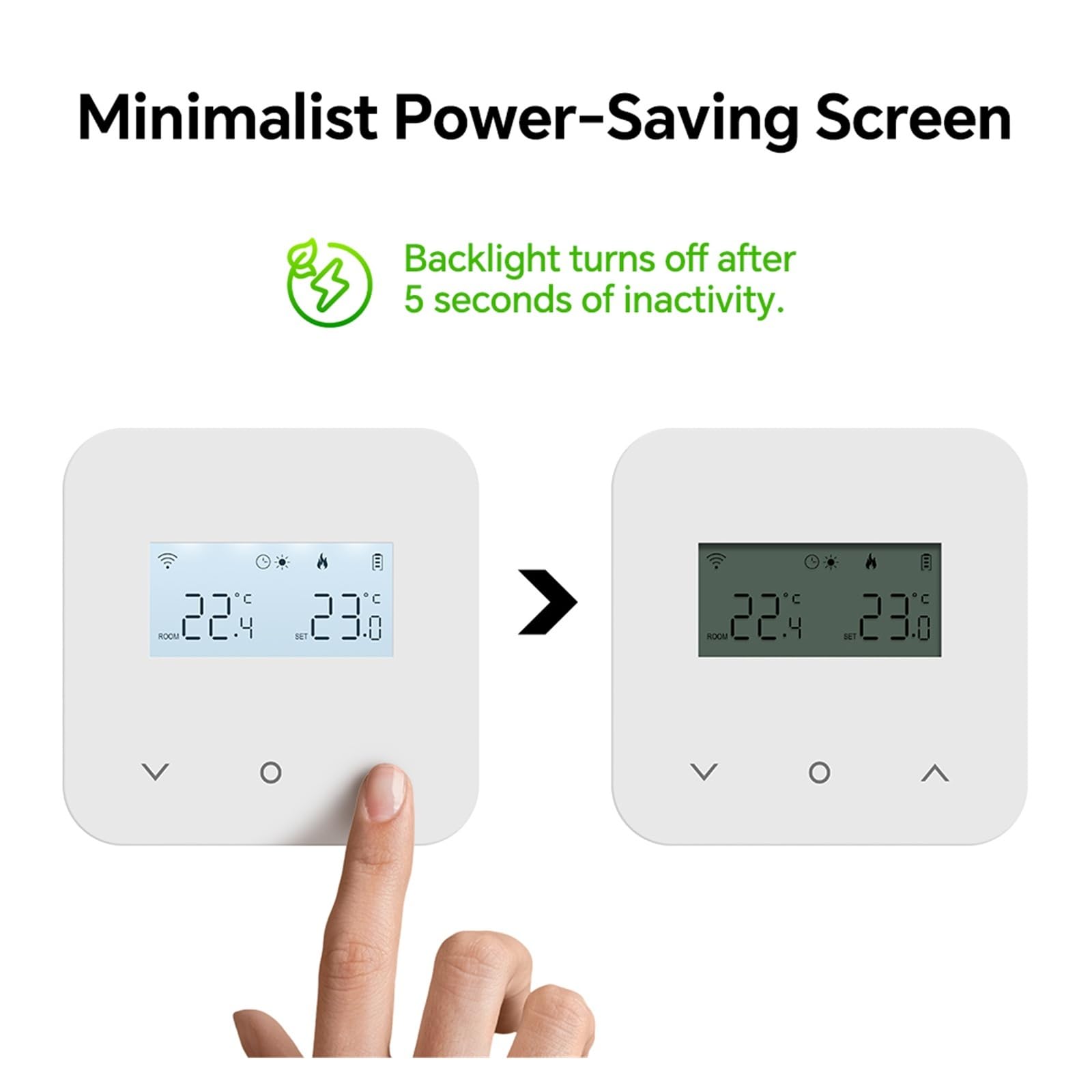Thermostat Intelligent, Thermostat de Chauffage Wi-FI, contrôleur température alimenté par Batterie for chaudière à gaz