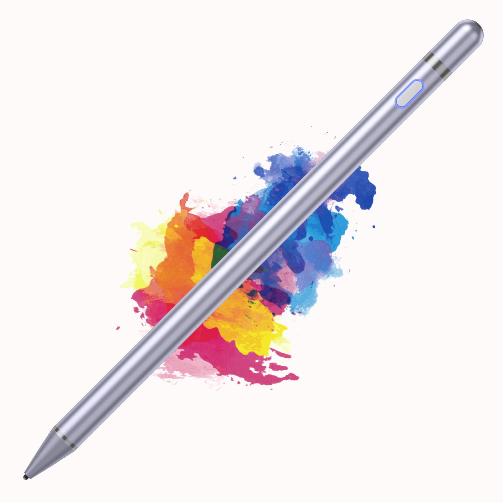 Universal Stylus Pen Compatible for iOS&Android Touch Screen, Pencil with Dual Touch Function,Rechargeable Stylus for iPad/iPad Pro/Air/Mini/iPhone/