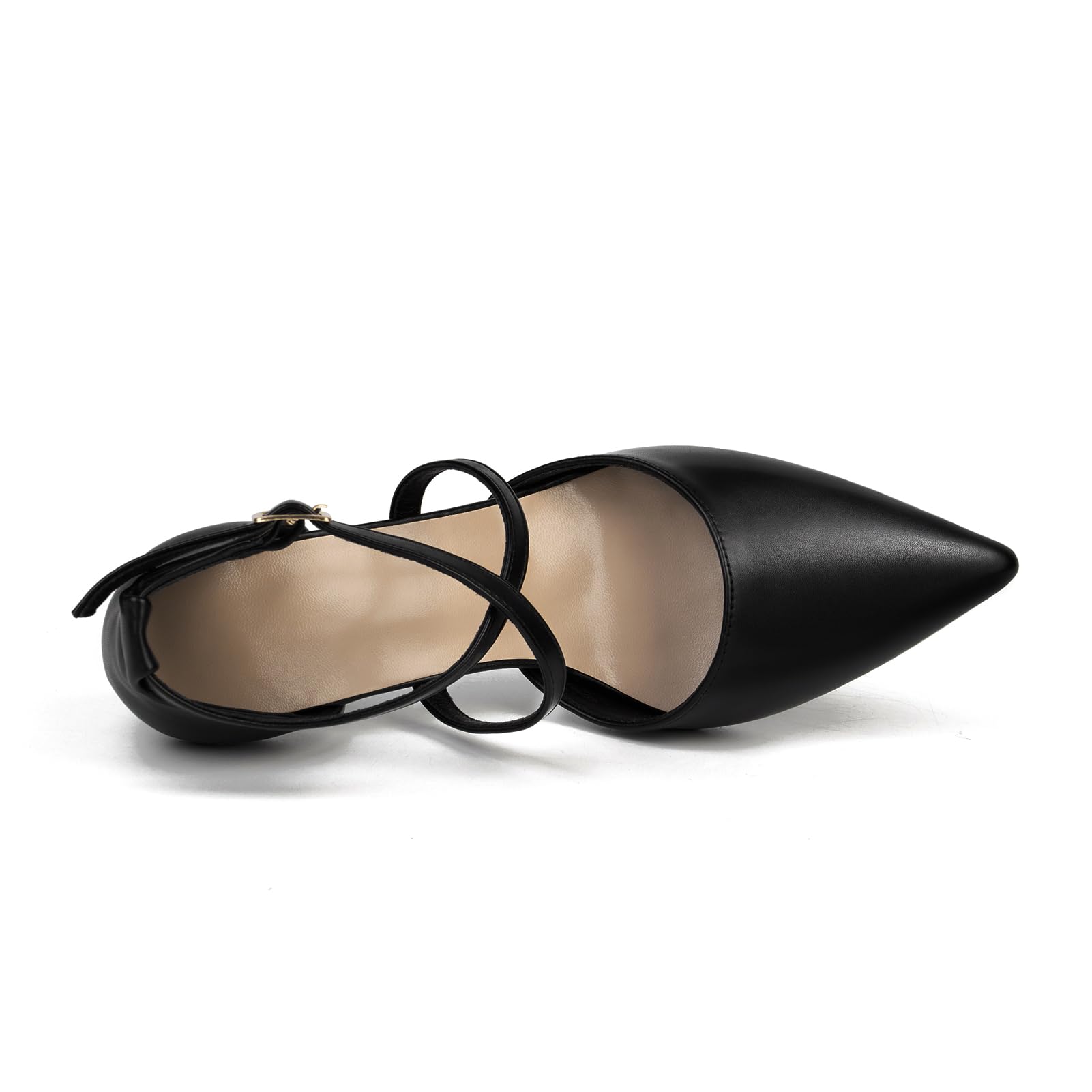 Hoefirm Zapatos Tacón Alto Mujer Sexy Zapatos de Vestir Punta Correa de Tobillo para Fiesta Salón