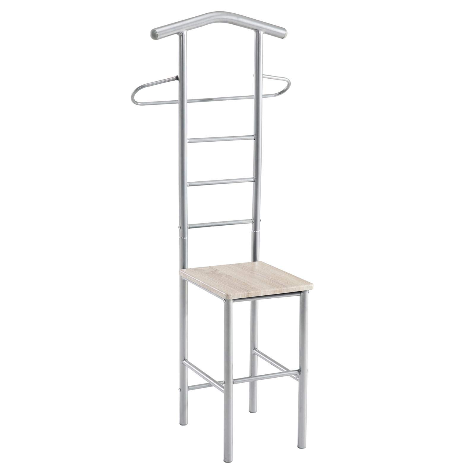 IDIMEX Herrendiener Stummer Diener Kleiderständer JIVO, in Sonoma Eiche,121 cm, Garderobe mit Hosenbügel