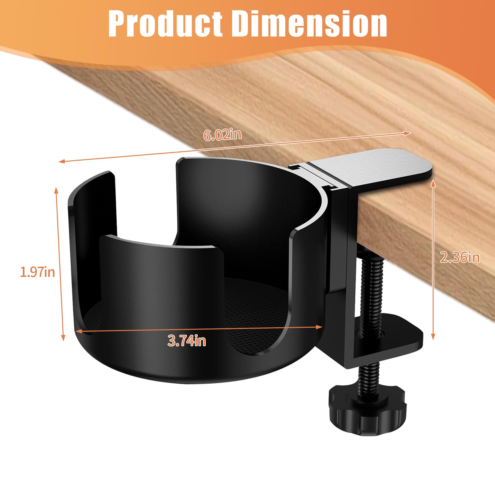 Einstellbarer Schreibtisch Getränkehalter - Aluminium Cup Holder Ohne Bohren