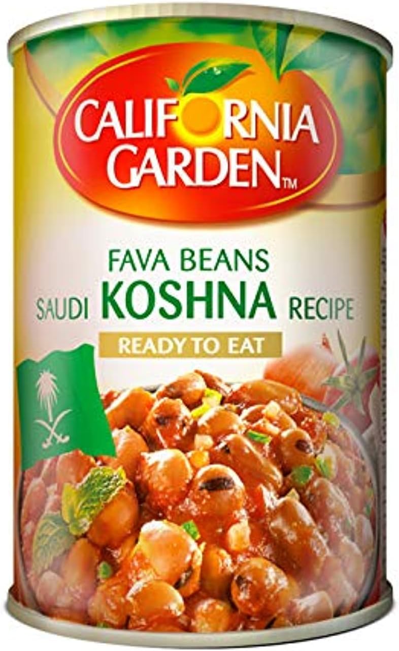 California Garden Canned Fava Beans Saudi Koshna Recipe 450g