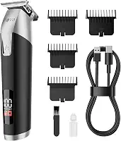 Inova 5W Máquina de Cortar Cabelo Elétrica LFJ-13149, 1200mah Acabamento Multiuso Usb Barba Cabelo Bigode Bateria com duração de 2.5 horas com Visor LED e 4 Pentes Limitadores (Preto)