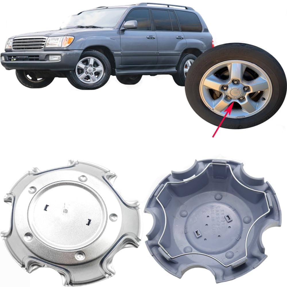 4 Pièces Cache Moyeu Voiture pour Toyota Land Cruiser, Autocollants Cache-moyeux Capuchons de Moyeu Roue Anti-poussière Décoration