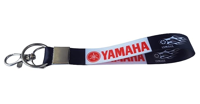 WristID� Yamaha Logo Black Fabric Hook Key Chain for Bikers pack of 1 on Amazon (Refer