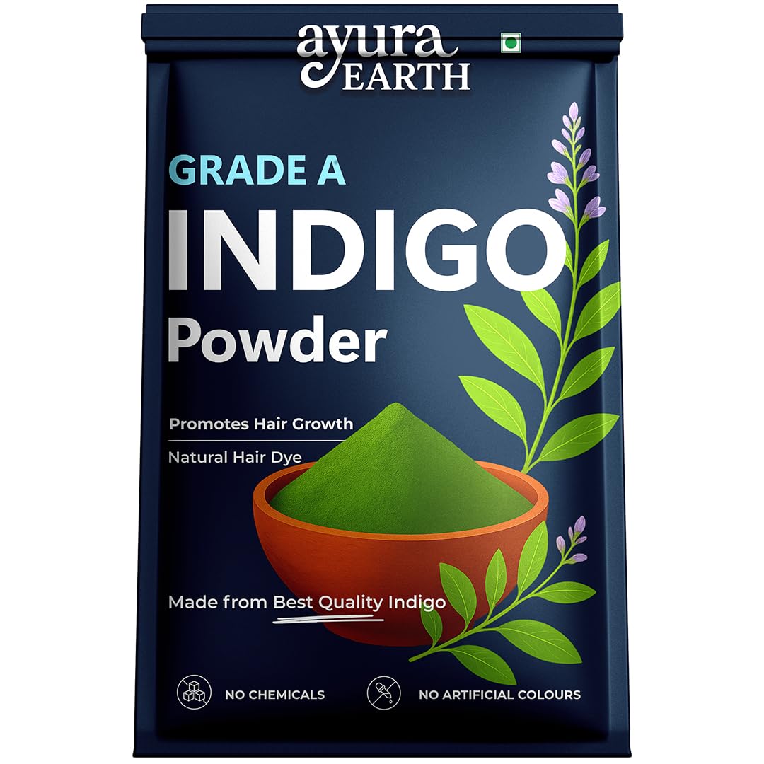 AyuraEarth Indigo Powder for Black Hair Colour (200g) | Chemical-Free Hair Dye | 100% Pure & Natural-picture-38