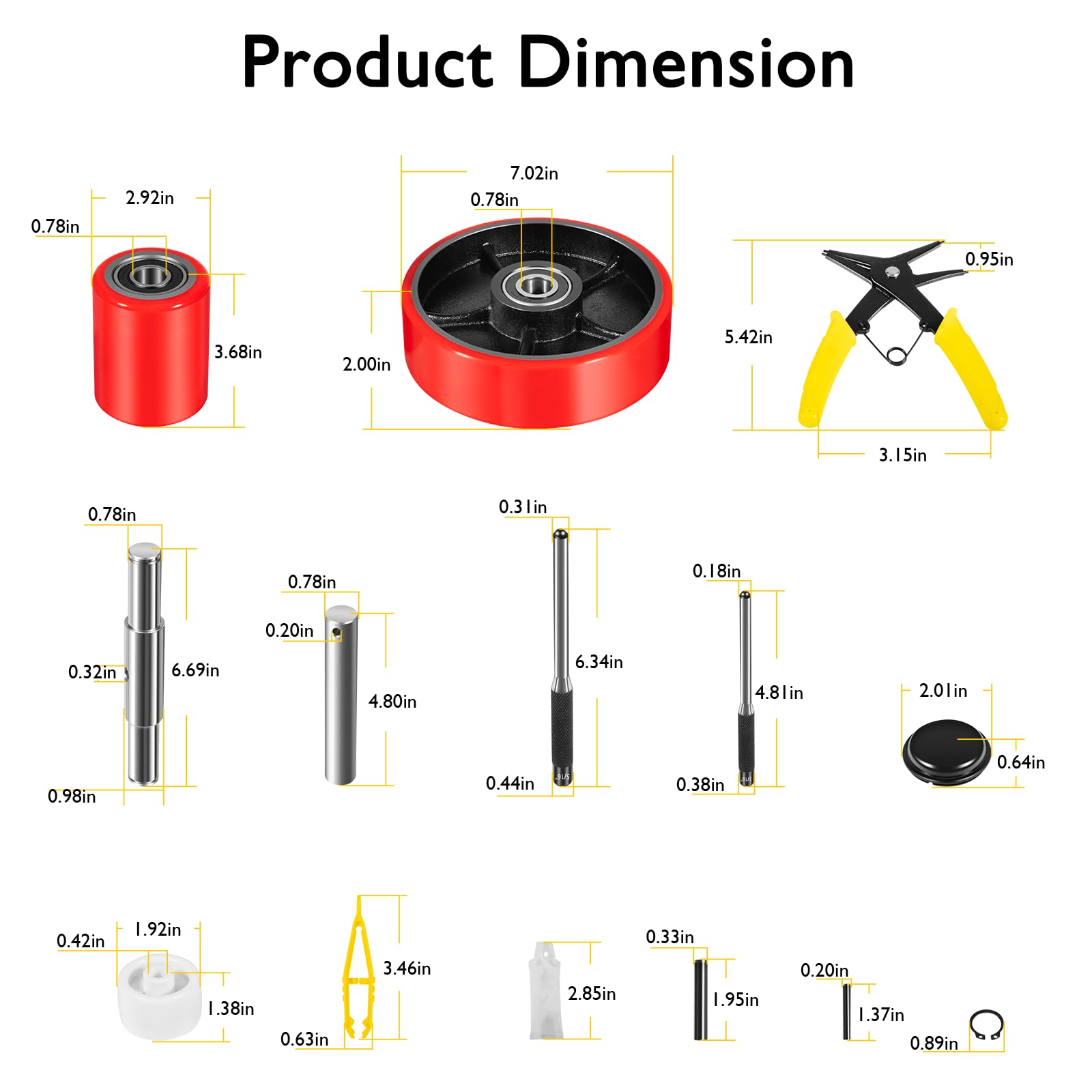 Pallet Jack/Truck Wheels Kit for Most Hand Pallet Jacks- Complete Set! — Amazon image 7