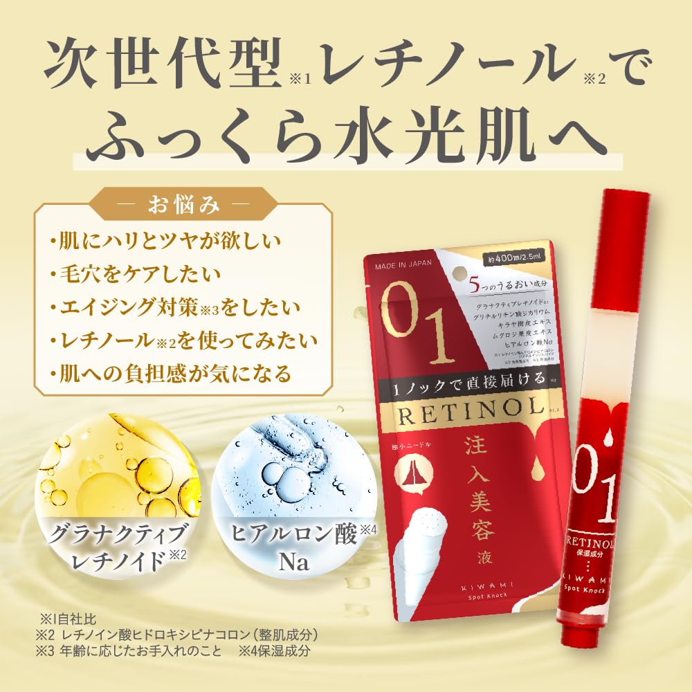 武内製薬 KIWAMI スポットノック 注入美容液 グラナクティブレチノイド