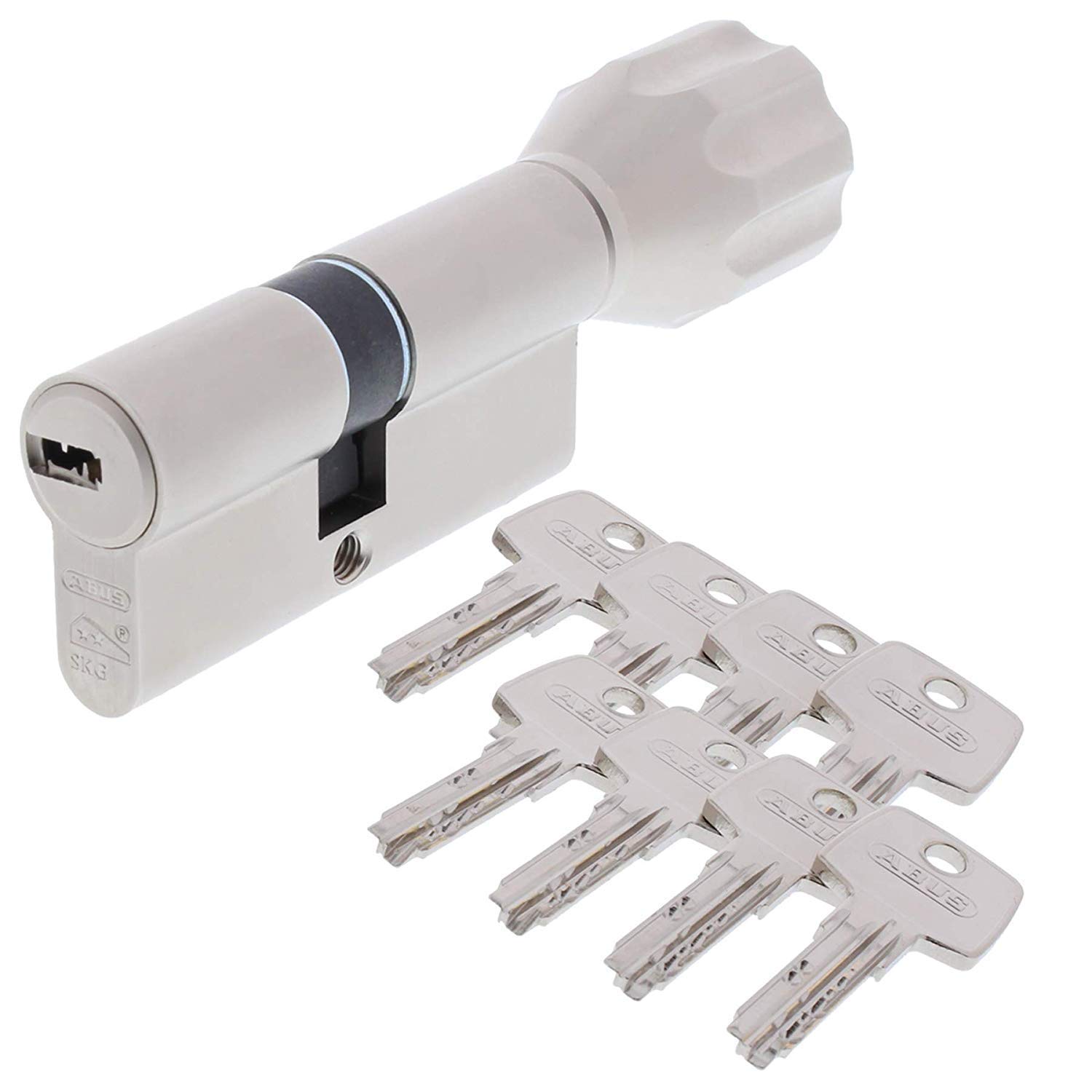 ABUS - EC550 Profil-Cylindre à bouton Longueur Z40/K50mm avec 8 Clés