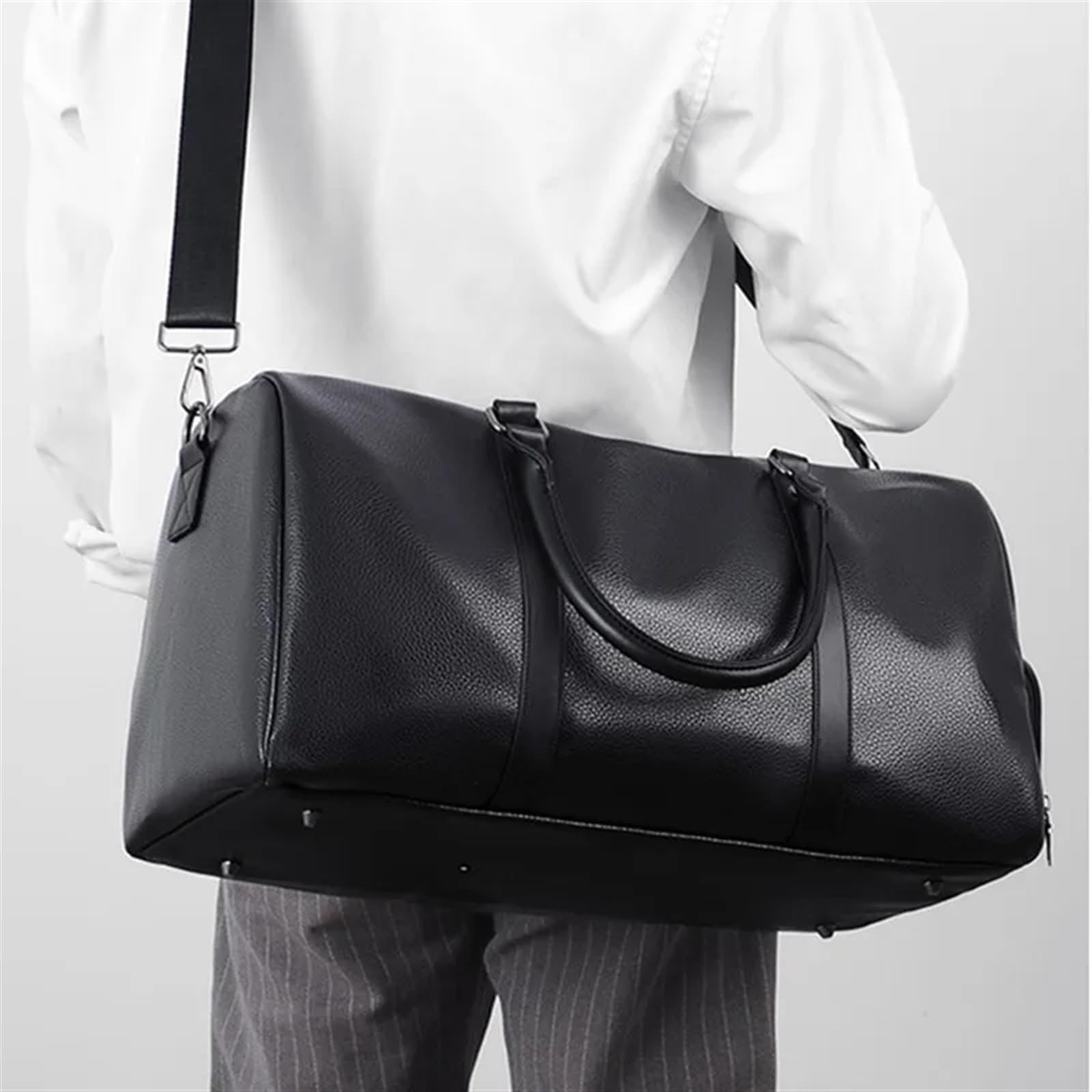 Bolsa Viaje PortáTil Lagre capacidad de cuero hombres mujeres bolsa de viaje bolsa de equipaje de mano fin de semana bolsa de lona masculina bolsa de hombro gimnasio Fitness bolsa de mano Para Viajar(