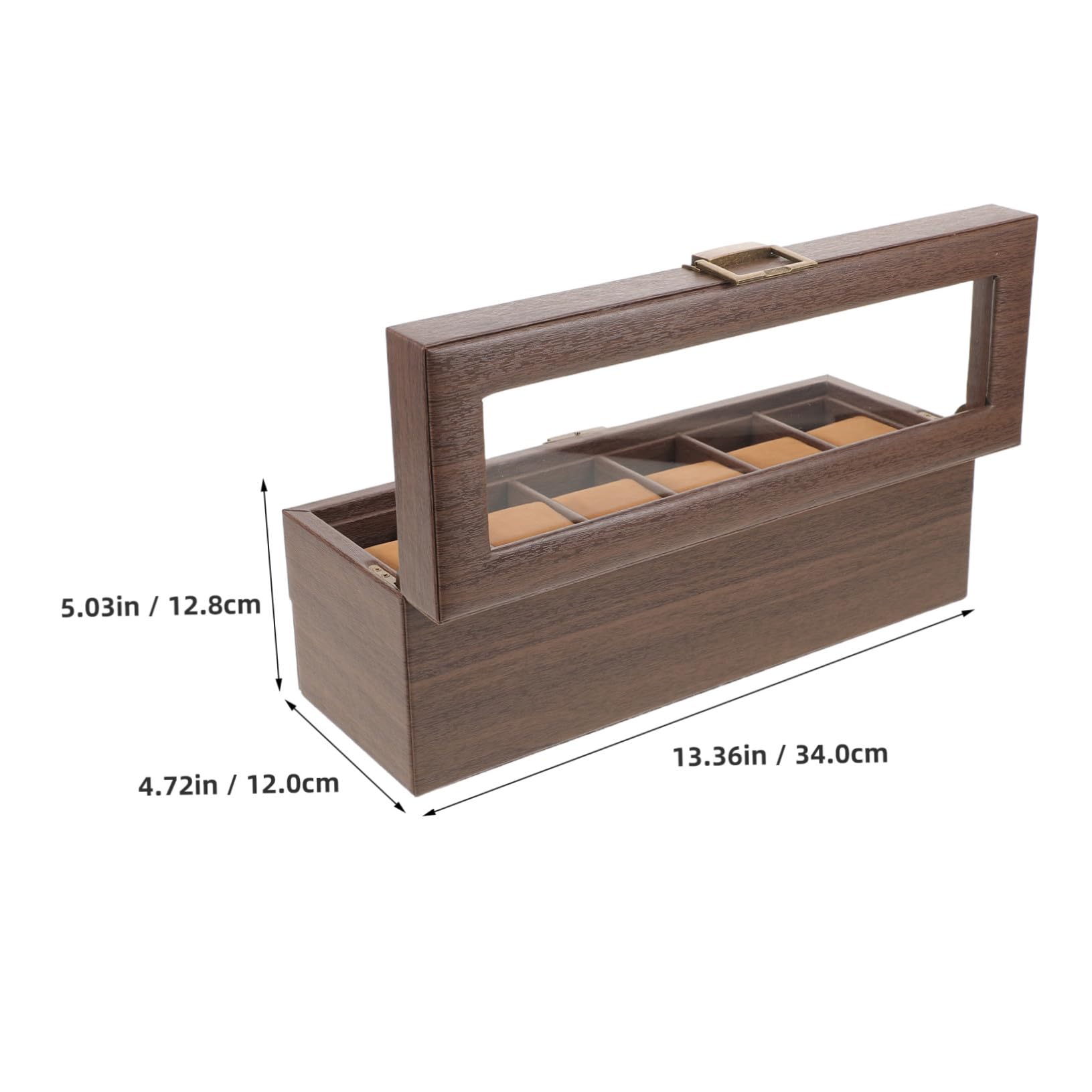 Healvian Retro Drewniana Szkatułka Zegarki i Biżuterię z Podwójną Warstwą Miejscami Zegarki i Miękkimi Welwetowymi Poduszkami Organizer Bransoletki dla Mężczyzn i Kobiet