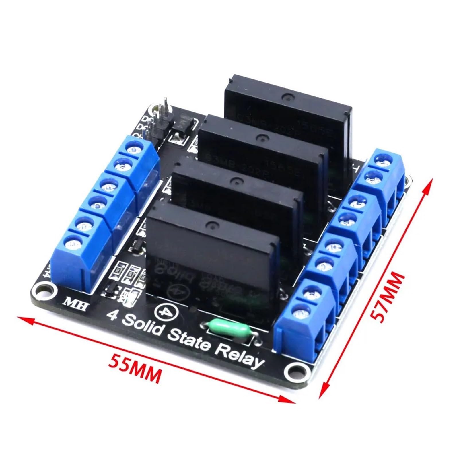 Relaismodul Solid State Hoher Pegel 5 V 12 V 24 V DC 1 2 4 8 Kanal SSR Solid State Relaismodul for G3MB-202P SSR AVR DSP(24V High Level,4 Channel)