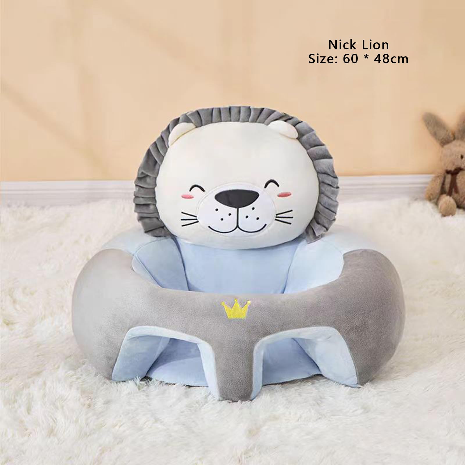 Baby-Stützsitz, Sofa, Plüsch, weich, Tierform, Baby, zum Sitzen, hält die Sitzhaltung, bequemes Baby-Sofa, Stuhl für Babys, 3–12 Monate (24, Einheitsgröße)