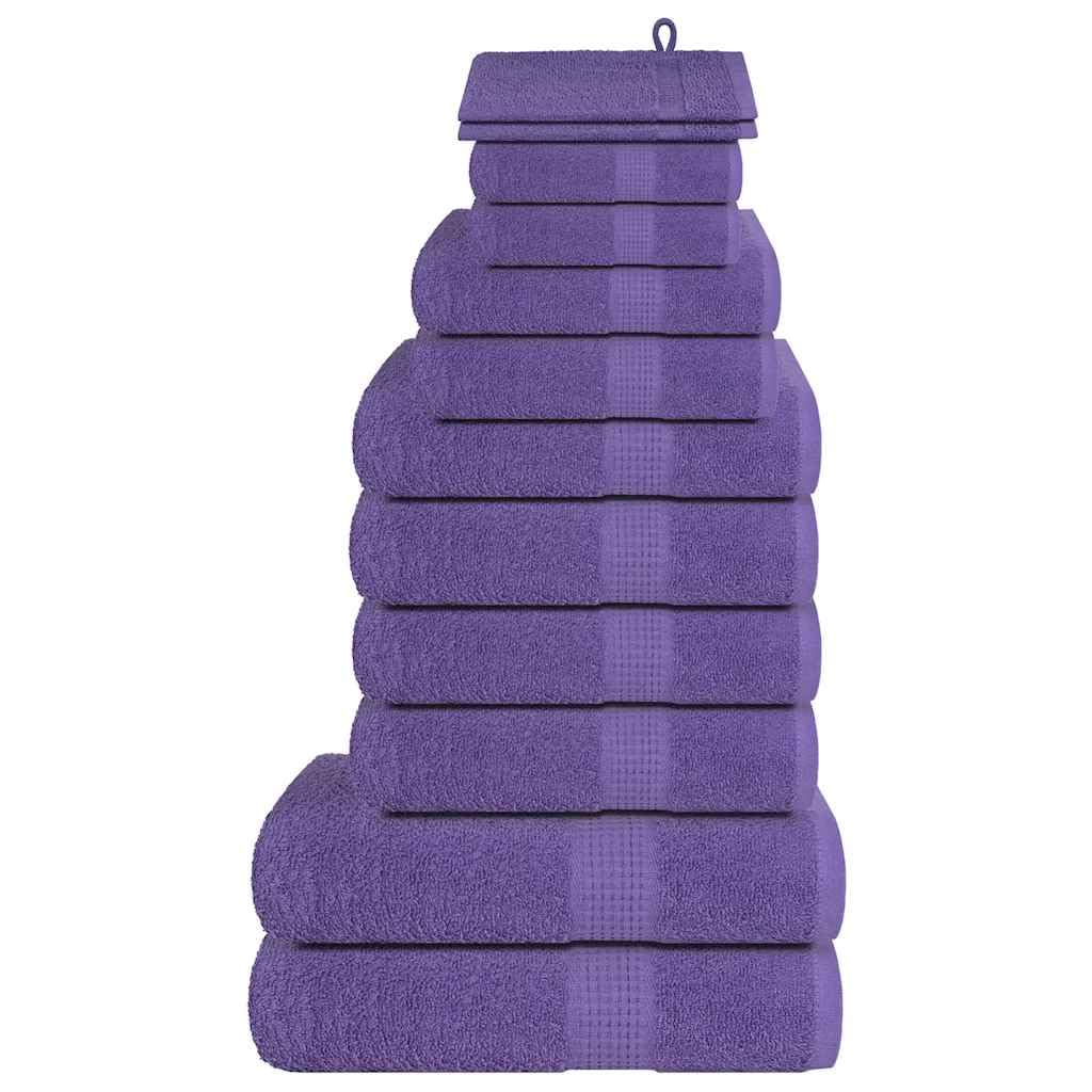 Juego de toallas genérico FROGN 12 piezas, 360 g/m², color morado
