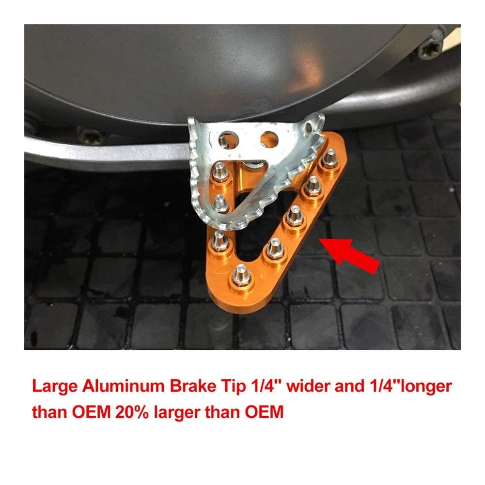 Pedale Freno Posteriore Per KTM - Leva In Alluminio CNC Arancione, Per Modelli 125-500 - Foto 3