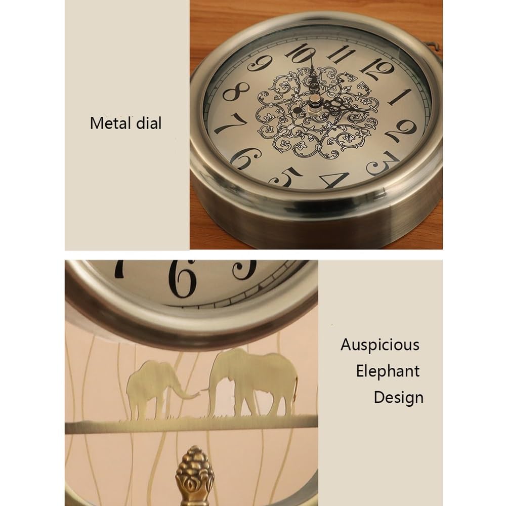 Reloj De Sobremesa De Metal con Esfera De 7 Pulgadas, Ideal para El Hogar. Decoración De Mesa para Sala De Estar, Dormitorio Y Estantes.