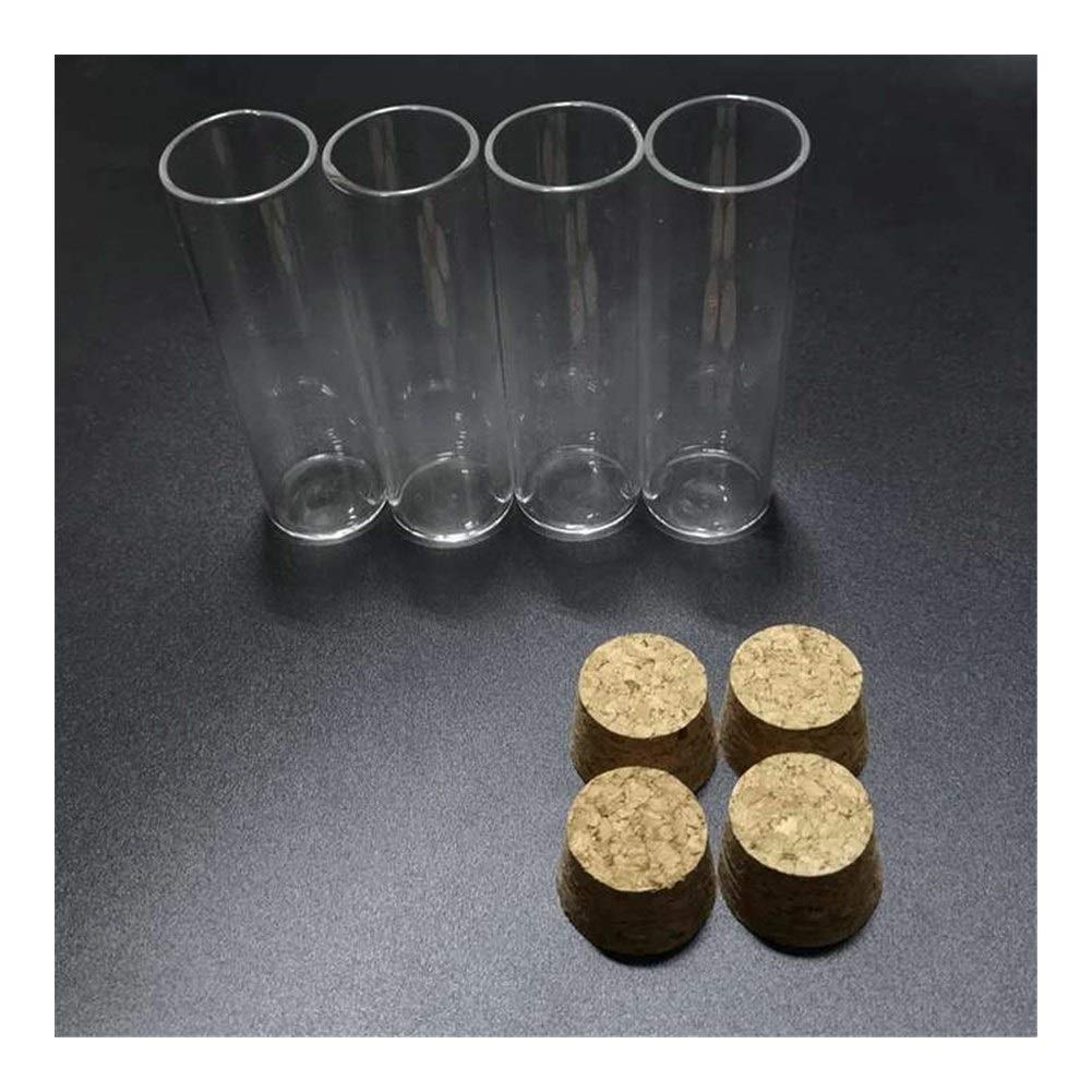 PYouo-Grandi provette, 24pcs / Lot Fondo Piatto Prova Tubo di Vetro, 30x100mm 50ml, con Tappi di Sughero, for i Tipi di Laboratorio, Materiali di Alta qualità