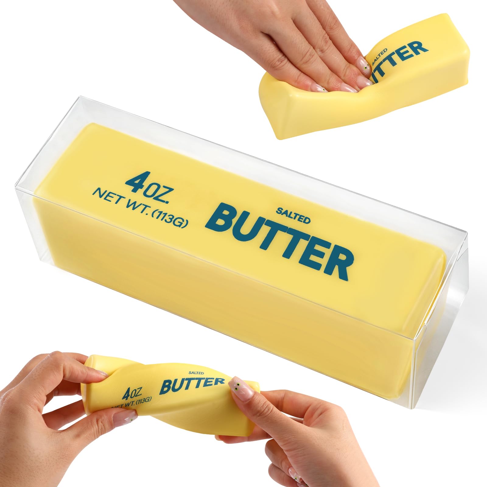 Photo 1 of Butter Squishy Slow Rising Stress Relief Toy - New Realistic Butter Stick Squeeze, Soft PU Foam Fidget for Anxiety & Sensory Relief, Cute Desk Decor for Kids, Office, School & Daily Use