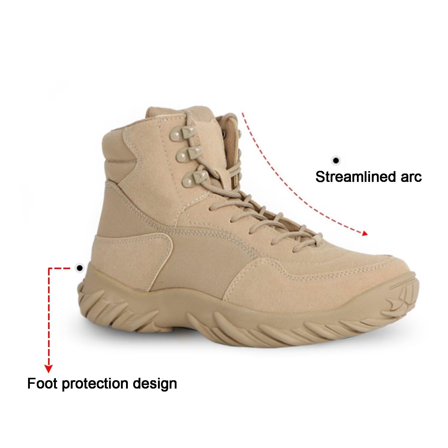 Zapatos tácticos de caña media para hombre, botas de combate para la nieve en invierno, zapatillas de deporte para trabajo vuelo, botas senderismo impermeables para el desierto al aire libre