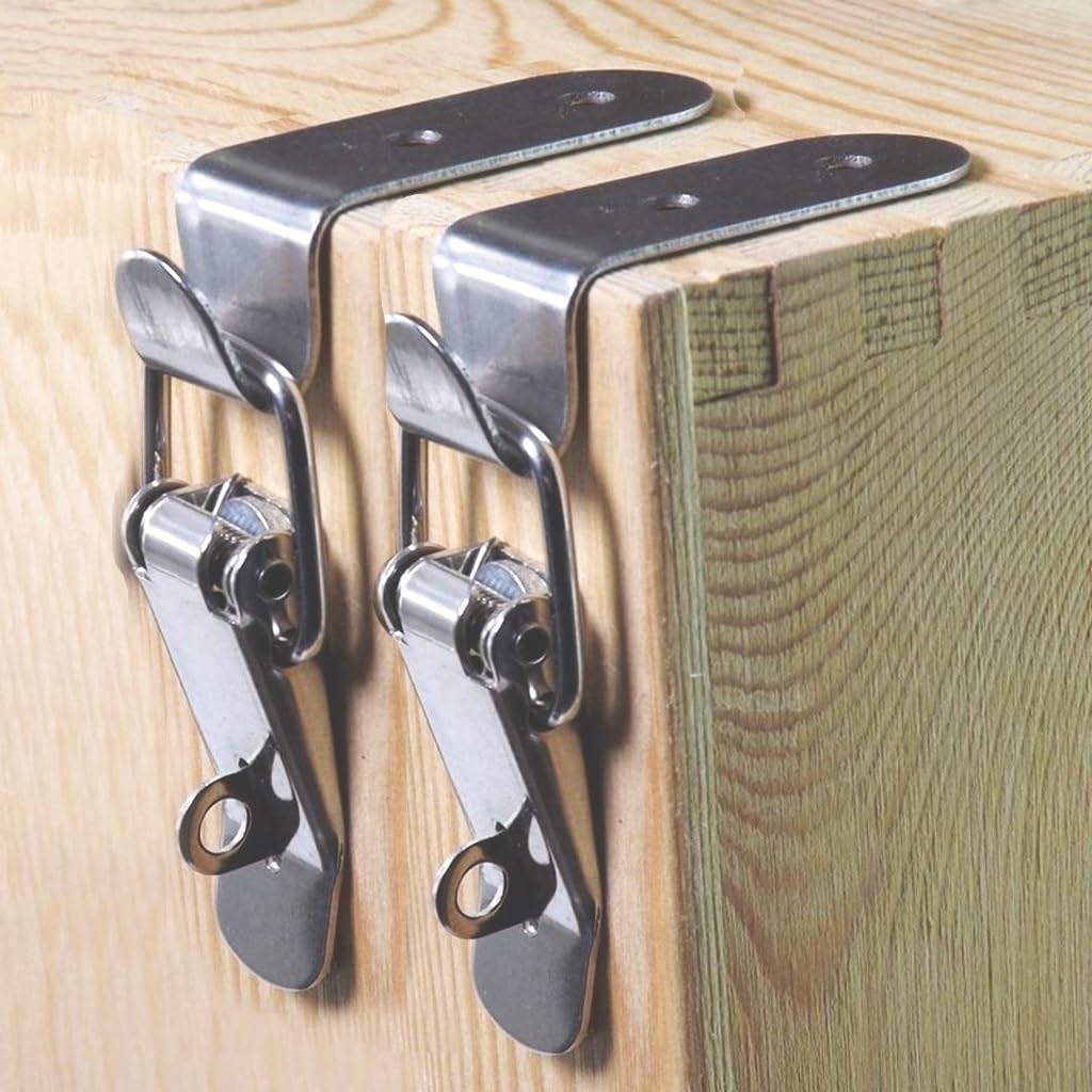 Stainless Steel 90 Degree Tension Clasp - Right Angle Latch For Cabinets & Boxes (1 Piece) - View #5
