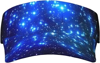 BHCASE Blue Shining Stars Adult Sunshade Empty Top Hat : Durable and Stylish. Empty Top Design, Not Stuffy and Does Not Affect The Hair