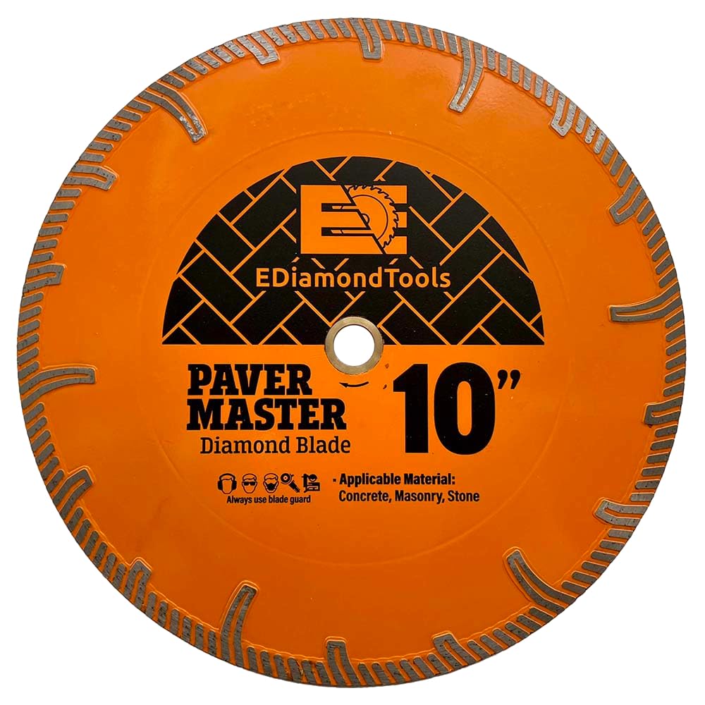 9" Paver Master Diamond Blades for Concrete Pavers, Roofing Tile, and Granite, 8mm Segment Height, Dry or Wet, 7/8"-5/8" Arbor
