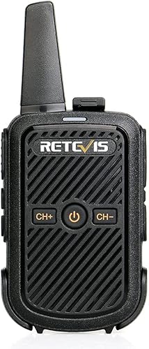 Retevis RT15 Walkie Talkies recargables para adultos, radios portátiles FRS bidireccionales Mini, bloqueo VOX carga USB, para campamento al aire