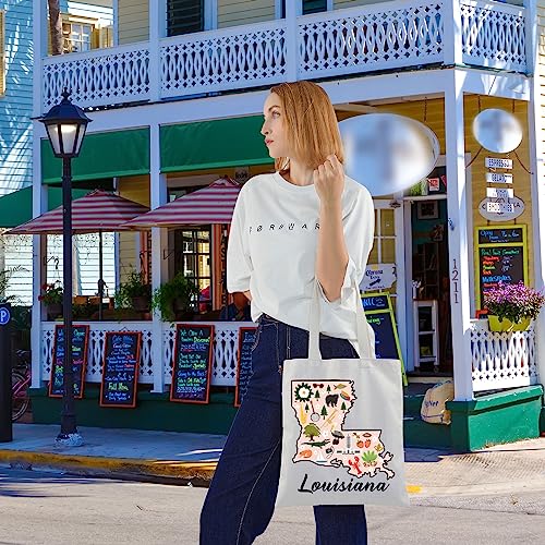 Bolso tipo tote con mapa de Louisiana miniatura 7