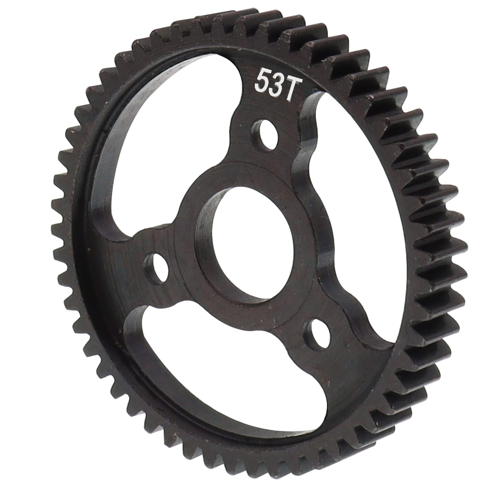 TreehobbyHarden Steel 53T Spur Main Gear Compatible with 1/10 Traxxas Slash 4X4 2WD Stampede Rustler 6842 RC Car Upgrade Parts (53T)