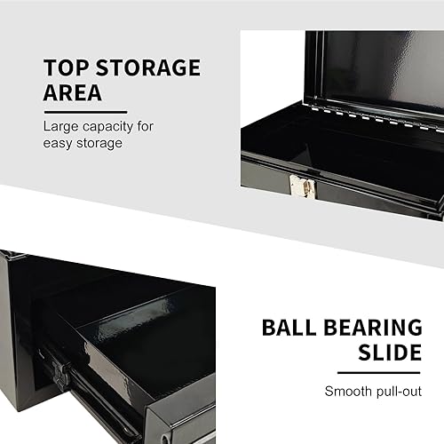 Miniatura 4 de Mini caja de herramientas portátil, caja de cajón de herramientas pequeña con cierre de pestillo, caja de herramientas de almacenamiento de