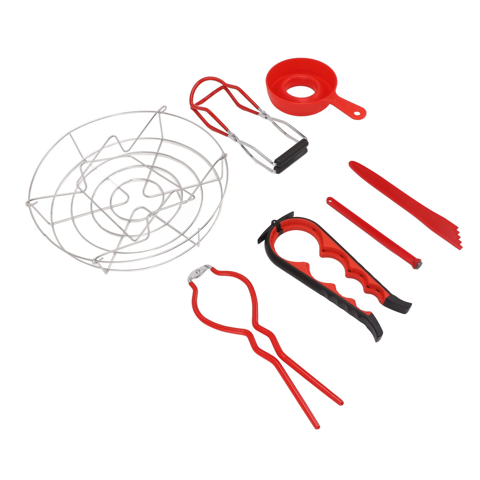 7Pcs Canning Supplies Starter Kit Food Grade Stainl Steel Canning Kit Tools Set for Home Kitchen Supplies Starter KitStainl Steel and PP Life and Incl