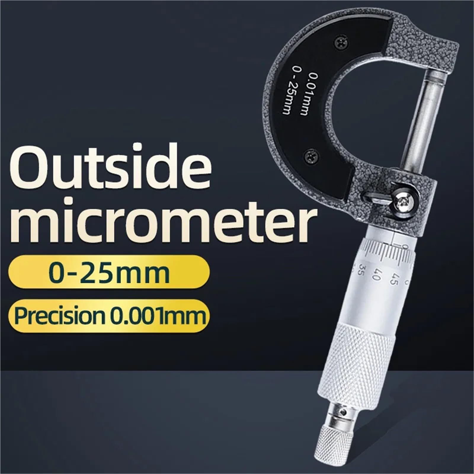Calibre Digital Micrómetro de precisión 0 a 25 mm, calibre métrico exterior,001, herramienta medición micrométrica, micrómetro externo, calibradores micrométricos(75-100mm)