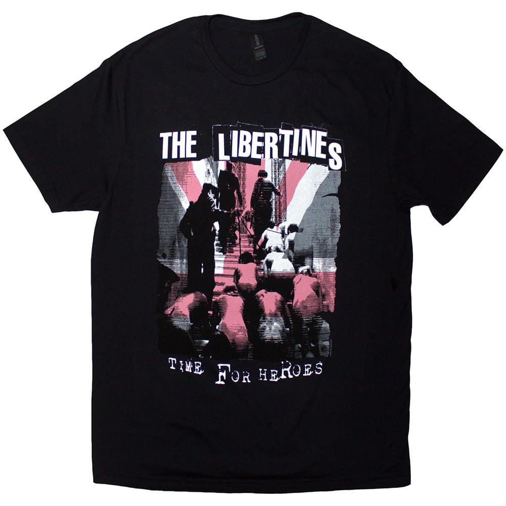 Rock Off officially licensed products The Libertines Time for Heroes Flag T Shirt M Black
