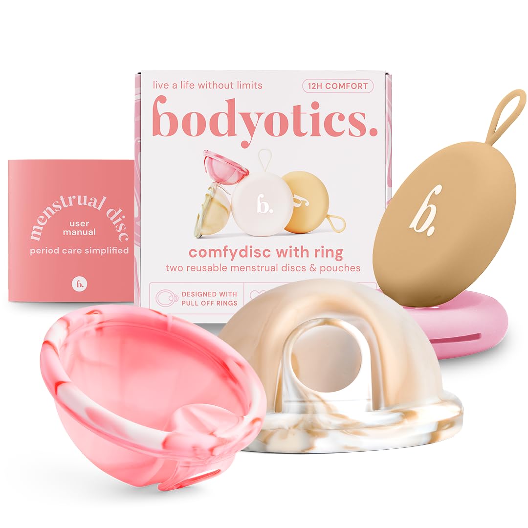 Bodyotics Reusable Menstrual Disc - 2 Pack (S &amp; L), Pink &amp; Beige