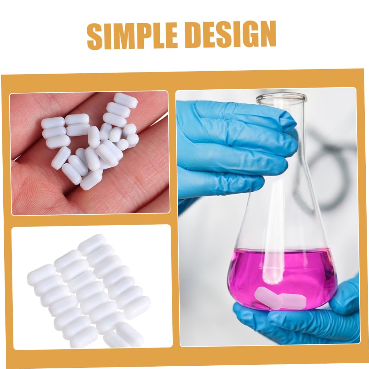 Agitador Magnético de Ptfe Blanco, 10 Piezas, para Laboratorio | Barras Cilíndricas, Uso en Muestras, Soporta Altas Temperaturas, Mezcla Uniforme y Resistente