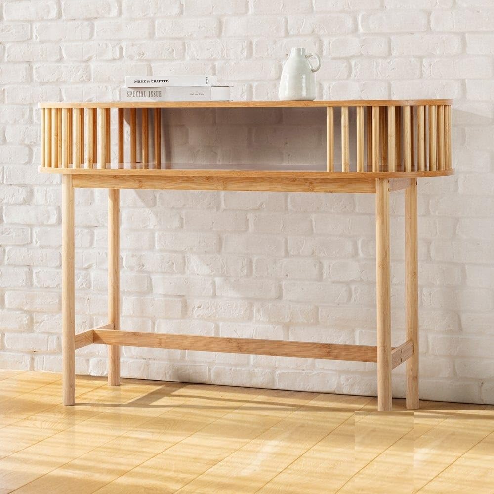 Console Eco Life en MDF aspect bois naturel table d'appoint haut de gamme