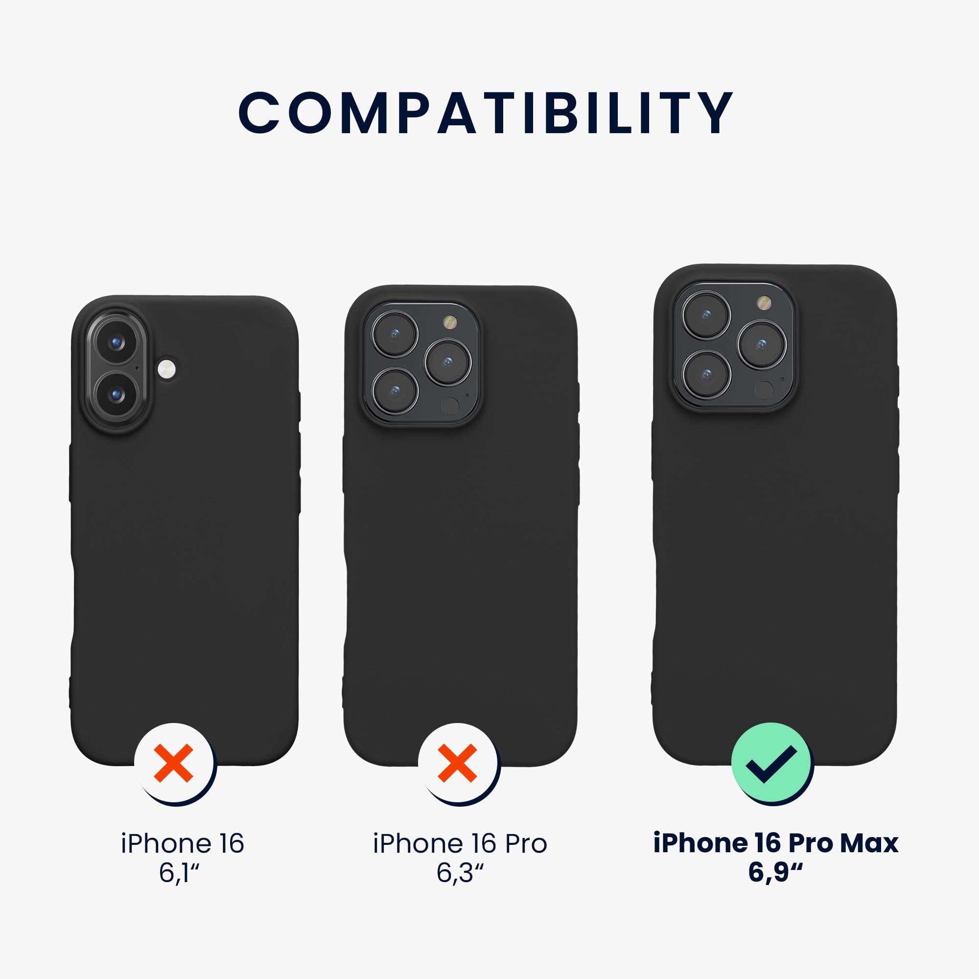 kwmobile Case for Apple iPhone 16 Pro Max Case - Soft Cover - Shockproof TPU Material - Wireless Charging - Black Matte - Image 2