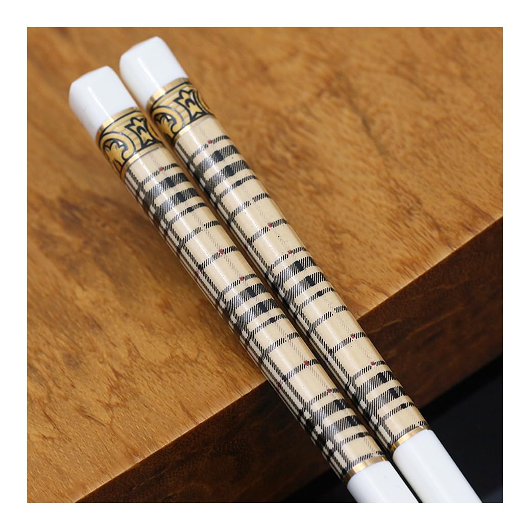 Coffret cadeau de baguettes en porcelaine chinoise, 10 paires de baguettes réutilisables lavables au lave-vaisselle, coffret cadeau, baguettes en céramique osseuse de haute qualité avec boîte dél