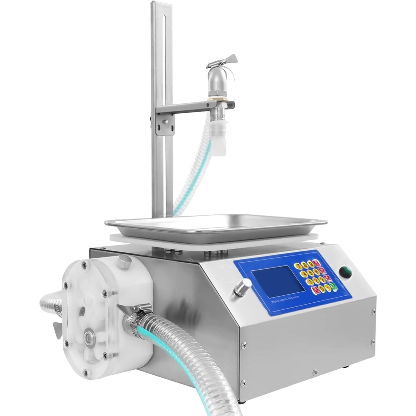Riempitrice Automatica, Dosatore Digitale a Peso (10g-10kg) per Liquidi E Paste, Macchina da Banco da 200w con Pompa a Ingranaggi (7l/Min) per Crema di Sesamo, Salsa al Cioccolato PlasticPump