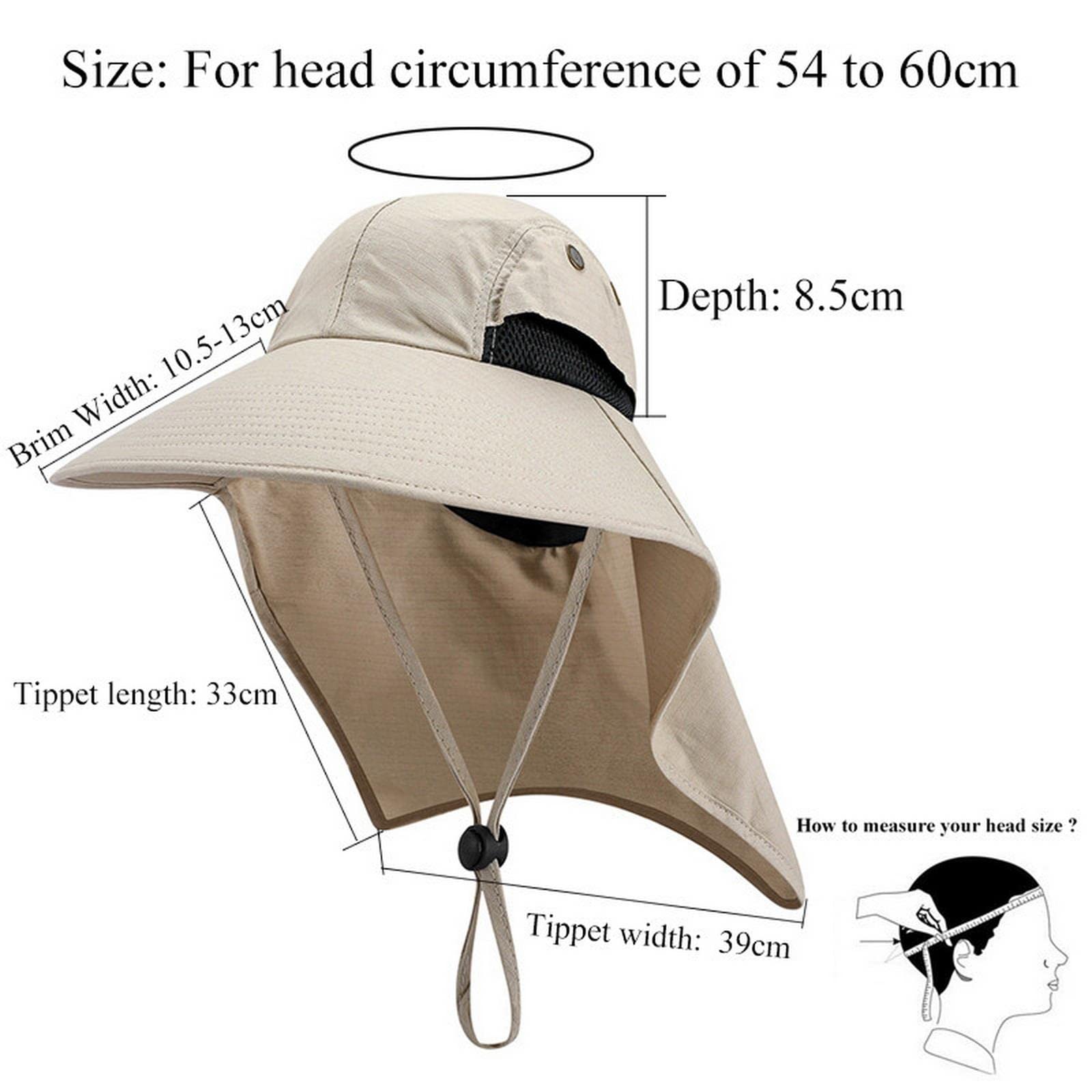 Sombrero de pescador de verano para hombres y mujeres, sombrero de algodón con solapa para el cuello, protección al aire libre, ala ancha, sombrero de pesca