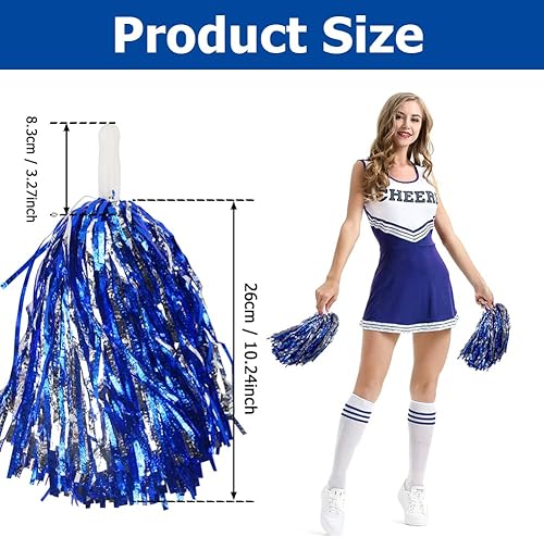 Miniatura 3 de Hooshing Pompones metálicos esponjosos, esponjosos, 12 unidades, 24 unidades, para equipo, deportes, fiesta de espíritu, adoptar un proceso de