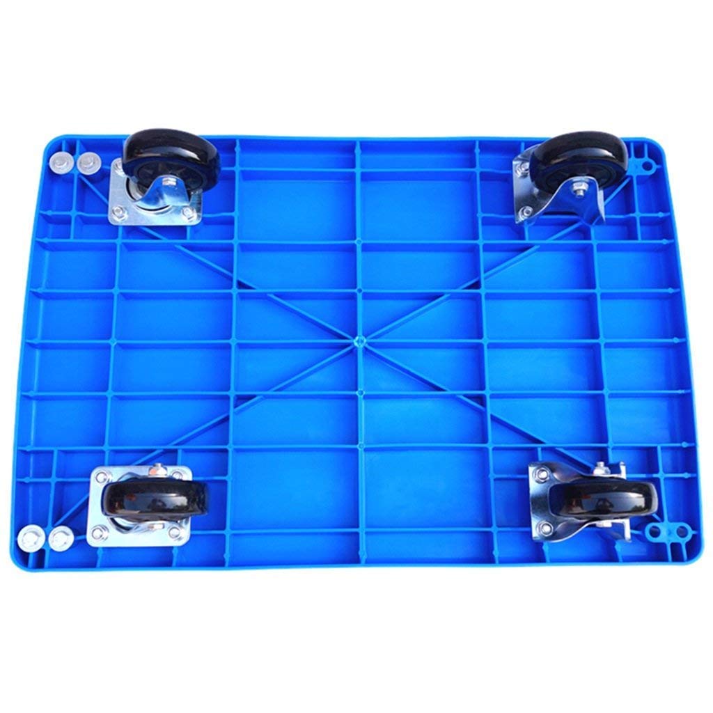 Chariot de Stockage Multifonctionnel, Camion À Plat Durable/Chariots Pliants/Camion À Traction/Chariot À Quatre Roues/Fourgonnettes En Plastique/Chariot Industriel/Chargement de Chariots Manuel