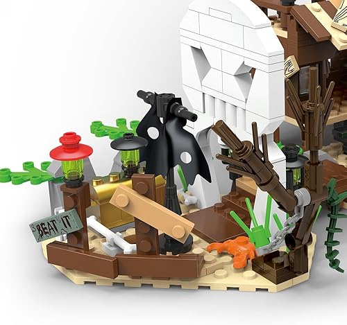 Miniatura 4 de Mesiondy Pirate Ship Adventure Ocean Building Block Set, MOC Building Block para niños de 6 años y más de 578 piezas