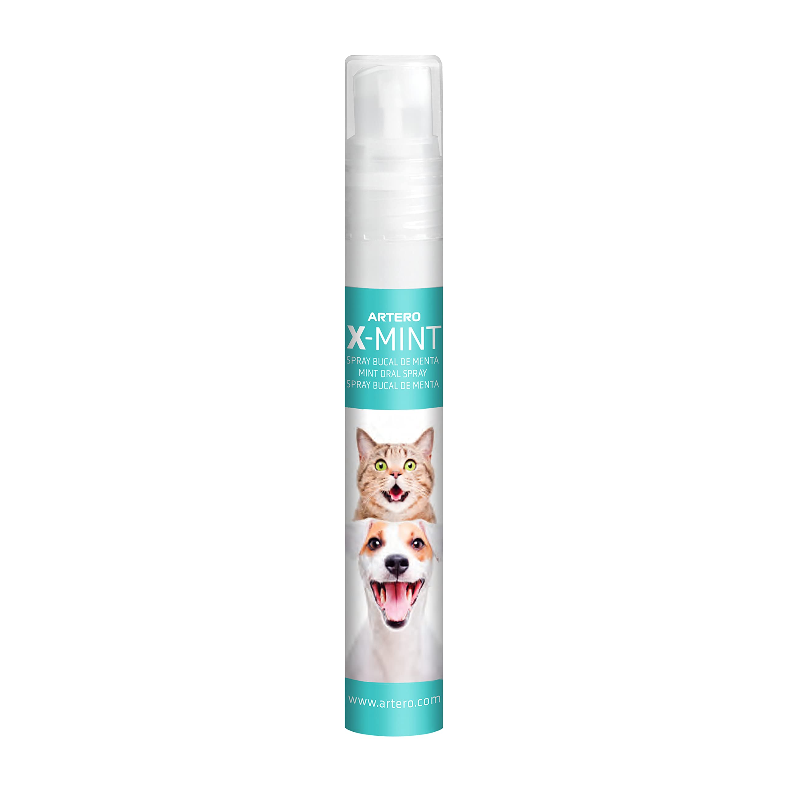 Artero X-Mint Breath Freshener Oral Spray for Dogs and Cats, Instantly Eliminates Bad Breath, Prevents Plaque, 14ml