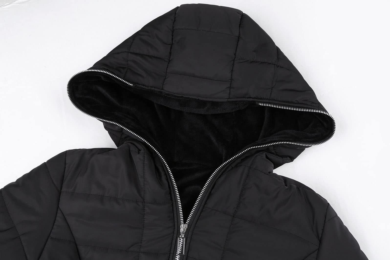 ORANDESIGNE Cappotti Pelliccia Donna Cappotto Cappuccio Giacca Calda Giubbotto Trapuntato Cappotto Elegante Giacca Invernale Cappotti Lunghi con Tasca